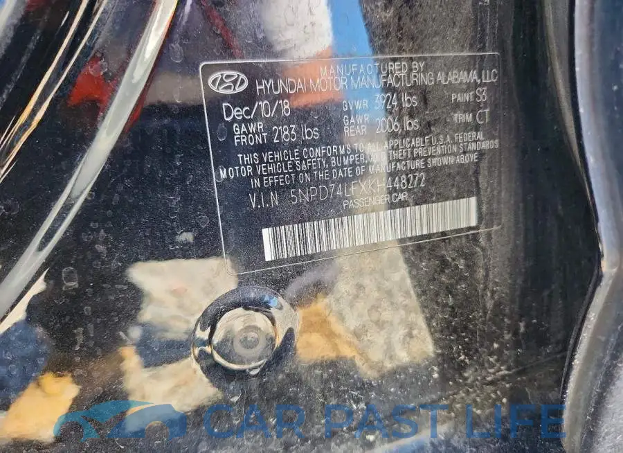 5NPD74LFXKH448272# 12