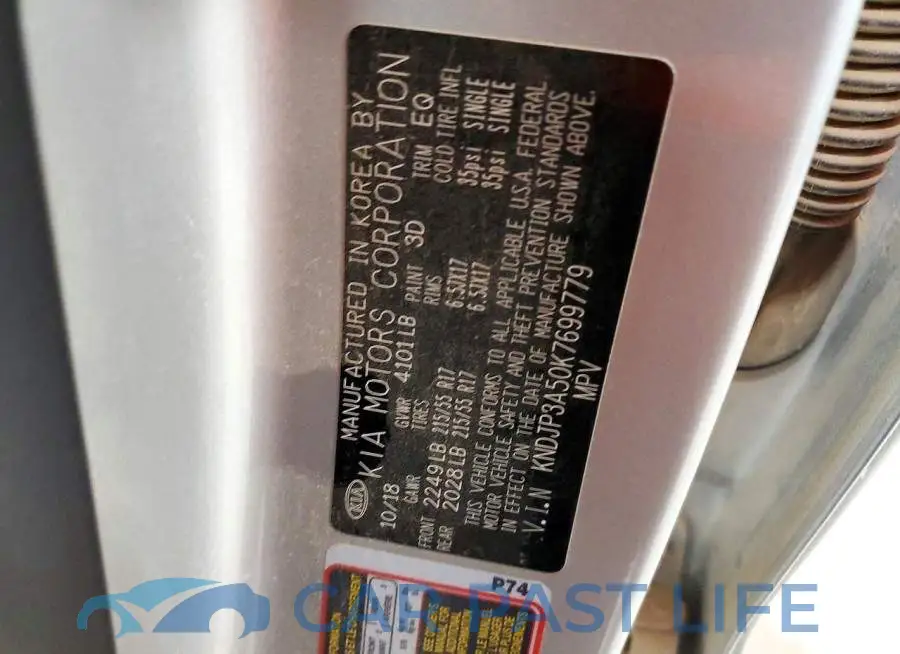 KNDJP3A50K7699779# 14