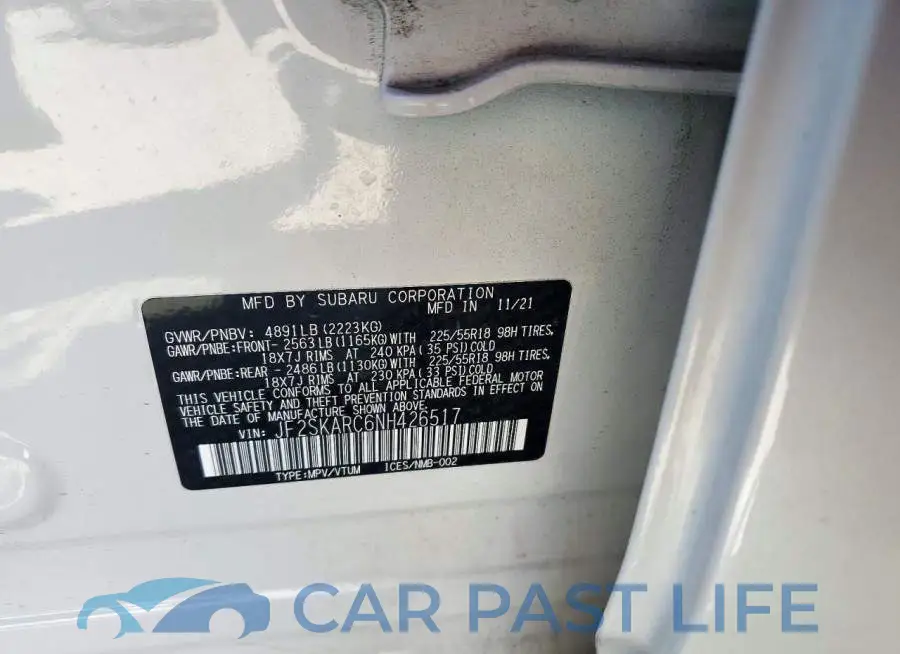 JF2SKARC6NH426517# 13