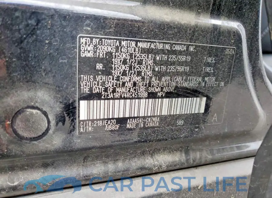 2T3A1RFV4RC451998# 12