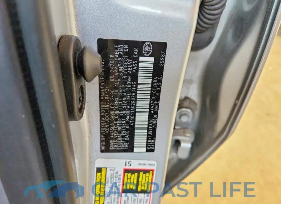 4T1C11AK2RU263446# 12