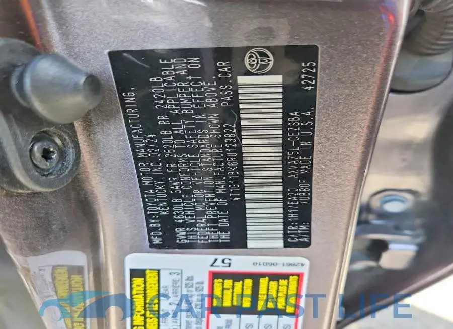 4T1G11BK6RU123822# 12