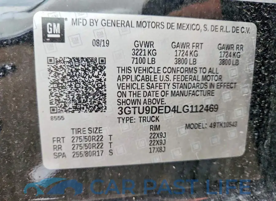 3GTU9DED4LG112469# 13
