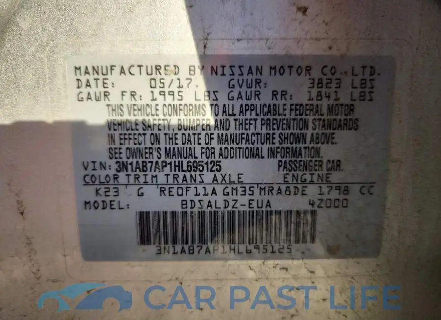 3N1AB7AP1HL695125# 12