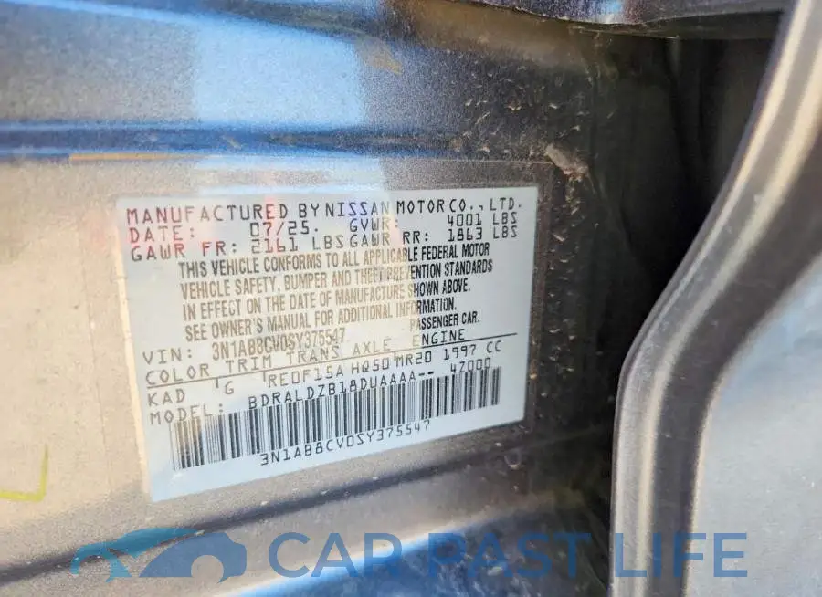3N1AB8CV0SY375547# 12