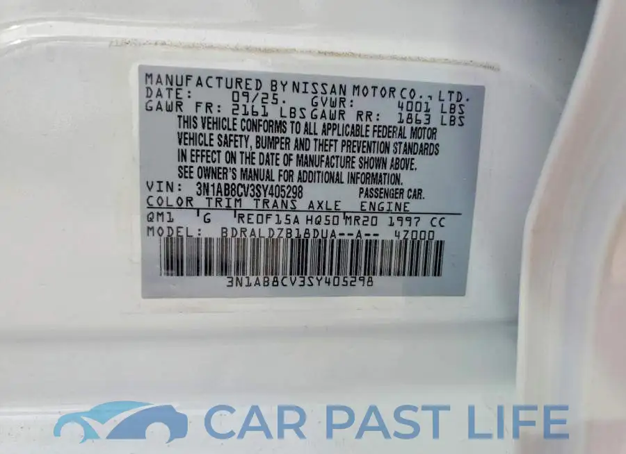 3N1AB8CV3SY405298# 13