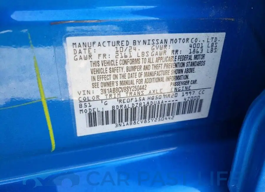 3N1AB8CV8SY250442# 12