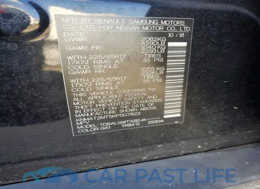 KNMAT2MT5KP507823# 13