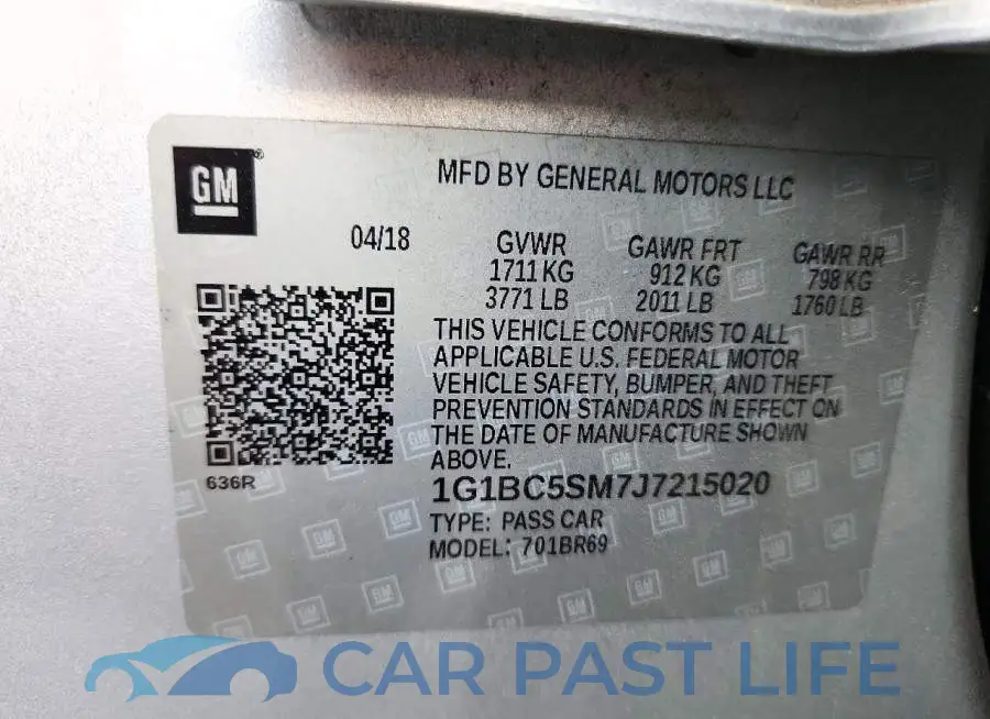 1G1BC5SM7J7215020# 12