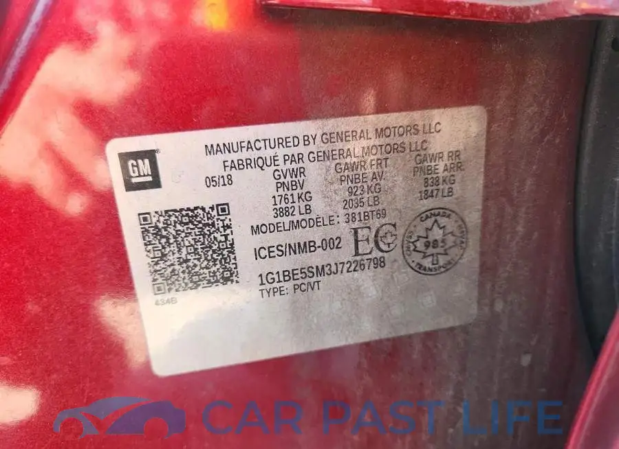 1G1BE5SM3J7226798# 12