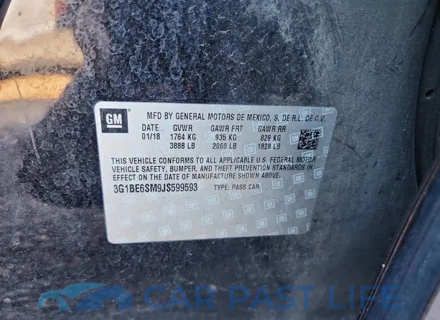3G1BE6SM9JS599593# 13