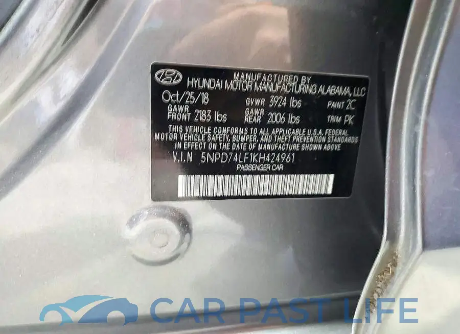5NPD74LF1KH424961# 12