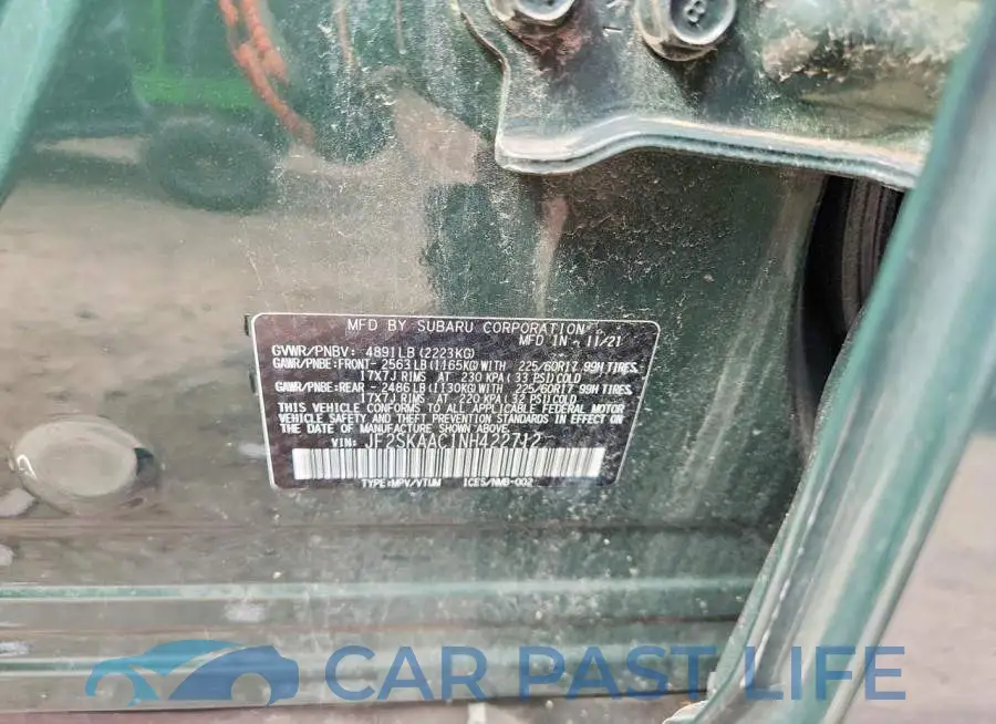 JF2SKAAC1NH422712# 13