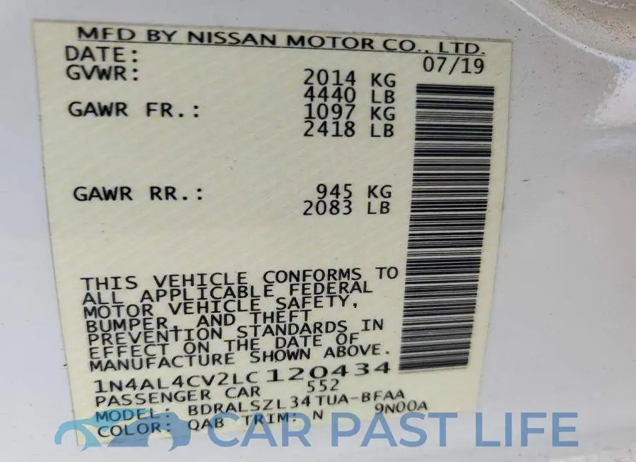 1N4AL4CV2LC120434# 12
