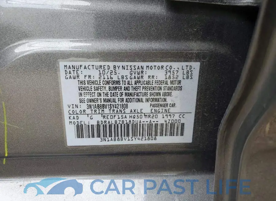 3N1AB8BV1SY421808# 12