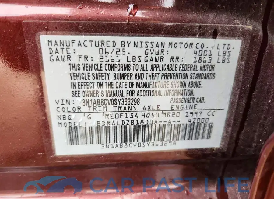 3N1AB8CV0SY363298# 12