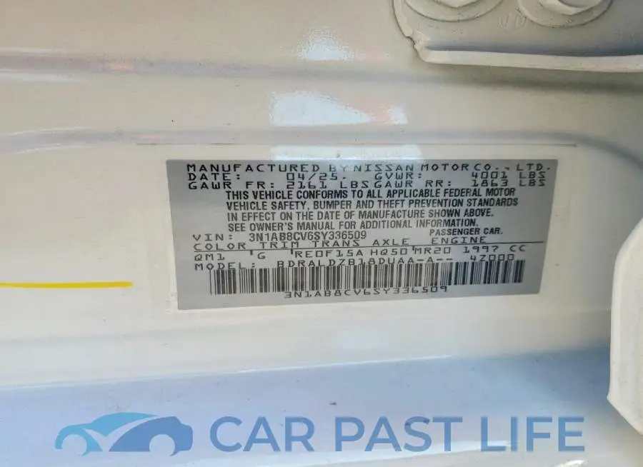 3N1AB8CV6SY336509# 12
