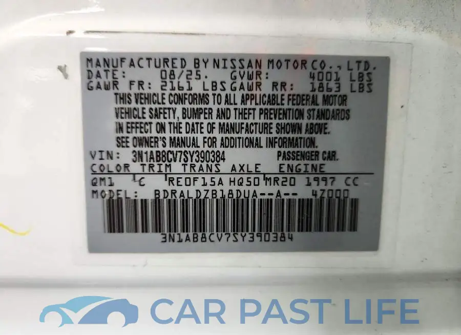 3N1AB8CV7SY390384# 12