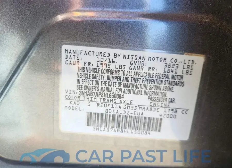 3N1AB7AP8HL650084# 12