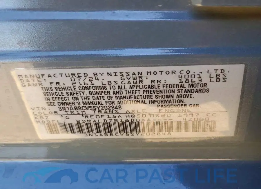 3N1AB8CV5SY202848# 13