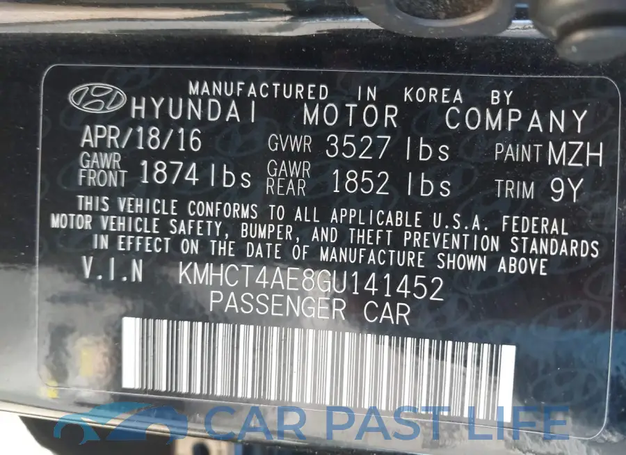 KMHCT4AE8GU141452# 9