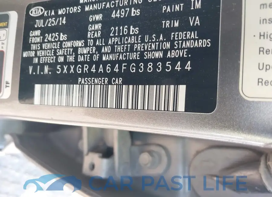 5XXGR4A64FG383544# 9