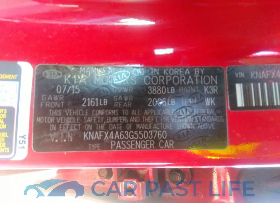 KNAFX4A63G5503760# 9