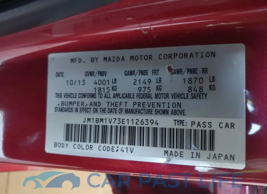 JM1BM1V73E1126394# 9