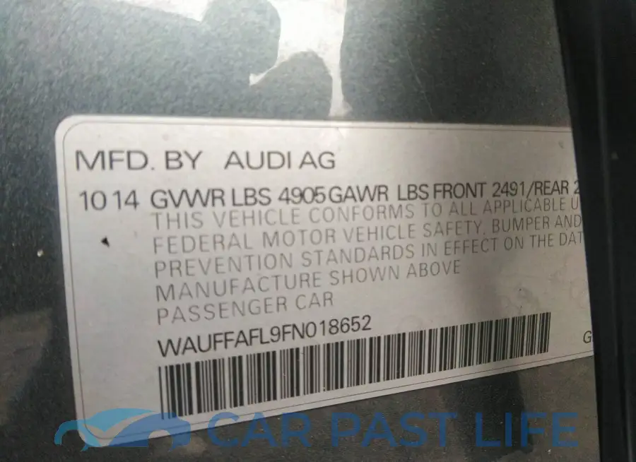 WAUFFAFL9FN018652# 9