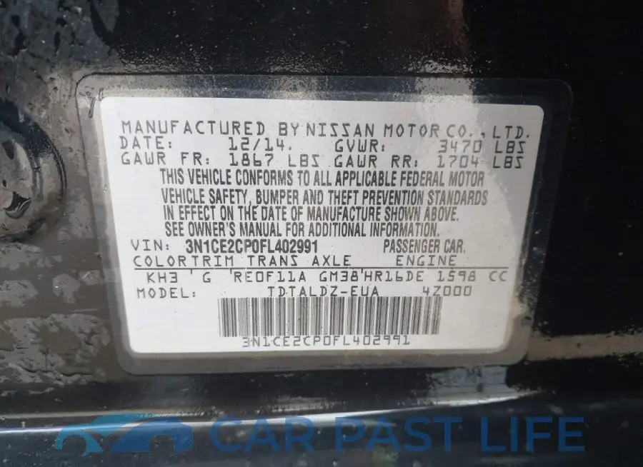 3N1CE2CP0FL402991# 9