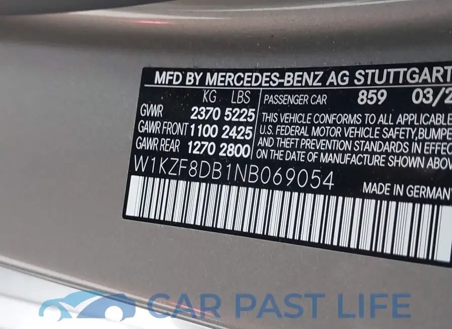 W1KZF8DB1NB069054# 9