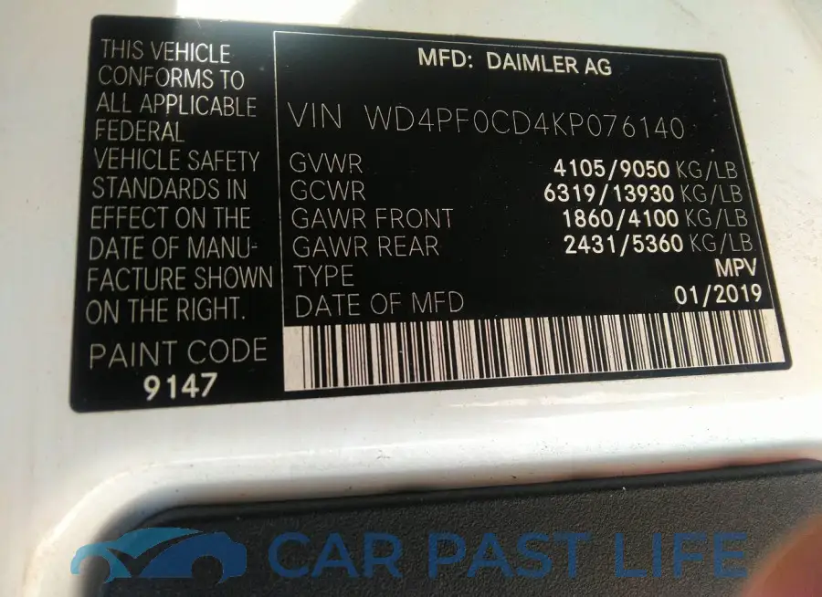 WD4PF0CD4KP076140# 9