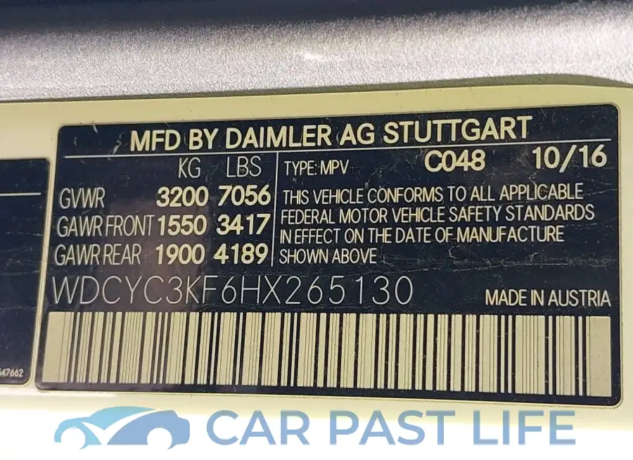 WDCYC3KF6HX265130# 9