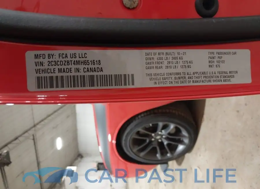 2C3CDZBT4MH651618# 9