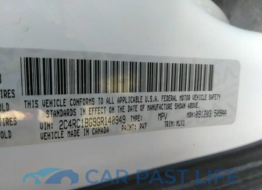 2C4RC1BG9GR140949# 9
