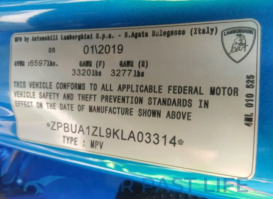 ZPBUA1ZL9KLA03314# 9