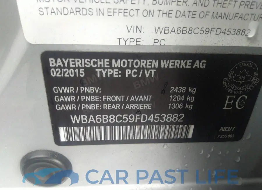 WBA6B8C59FD453882# 9