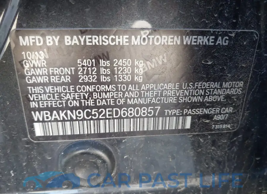 WBAKN9C52ED680857# 9