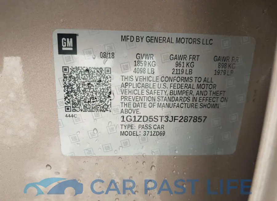 1G1ZD5ST3JF287857# 9