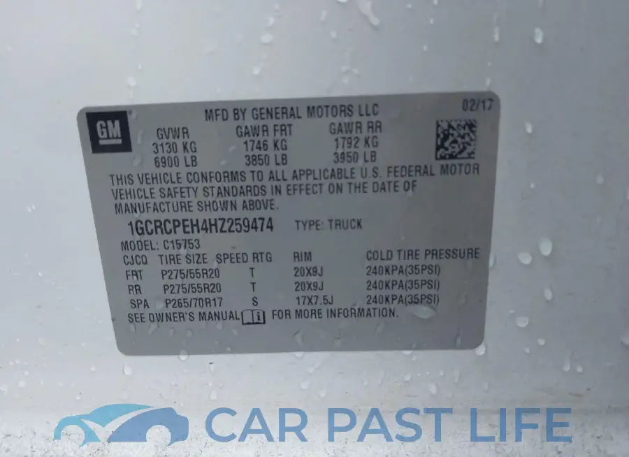1GCRCPEH4HZ259474# 9