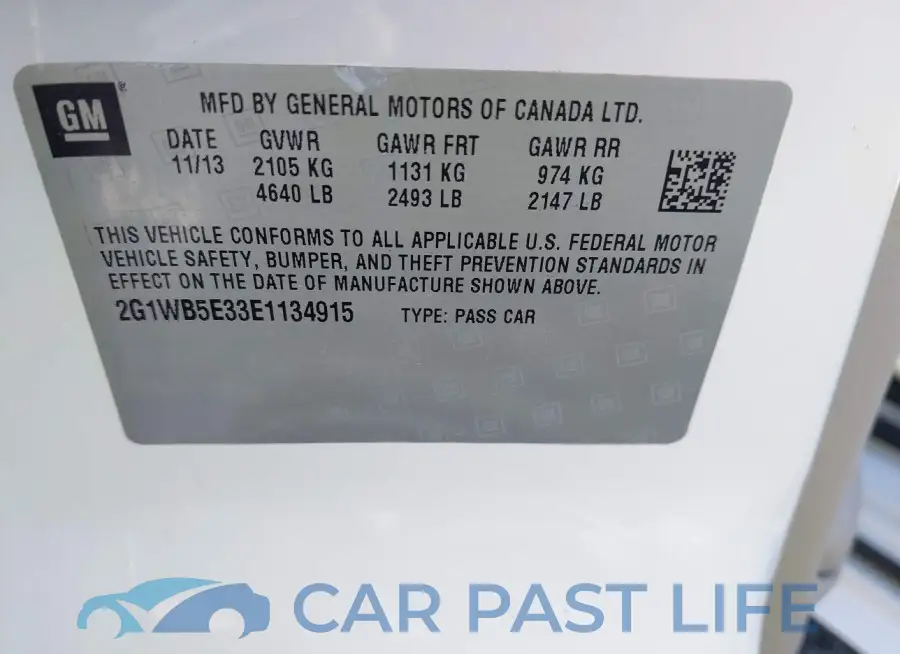 2G1WB5E33E1134915# 9