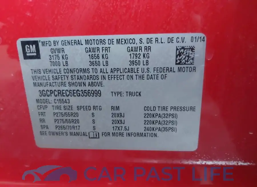 3GCPCREC6EG356999# 9
