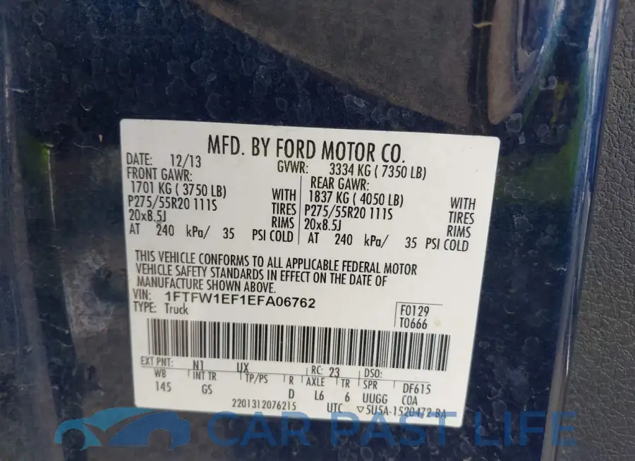 1FTFW1EF1EFA06762# 9