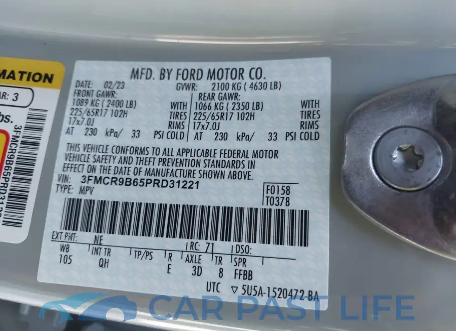 3FMCR9B65PRD31221# 9