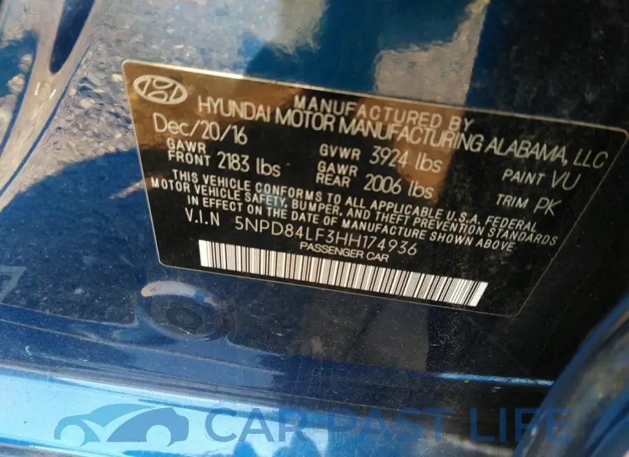 5NPD84LF3HH174936# 9
