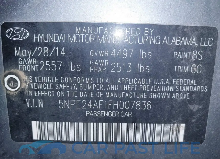 5NPE24AF1FH007836# 9