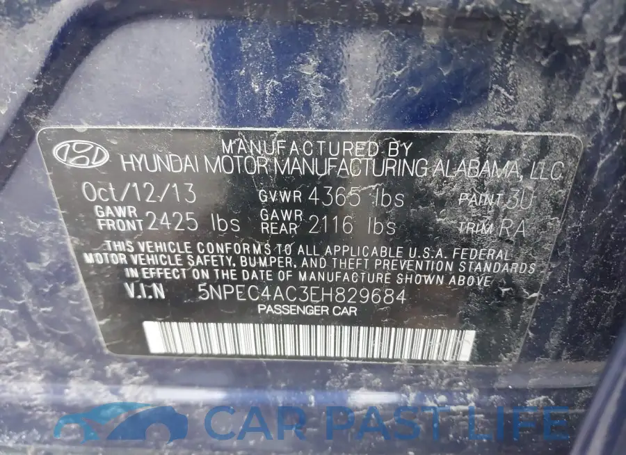 5NPEC4AC3EH829684# 9