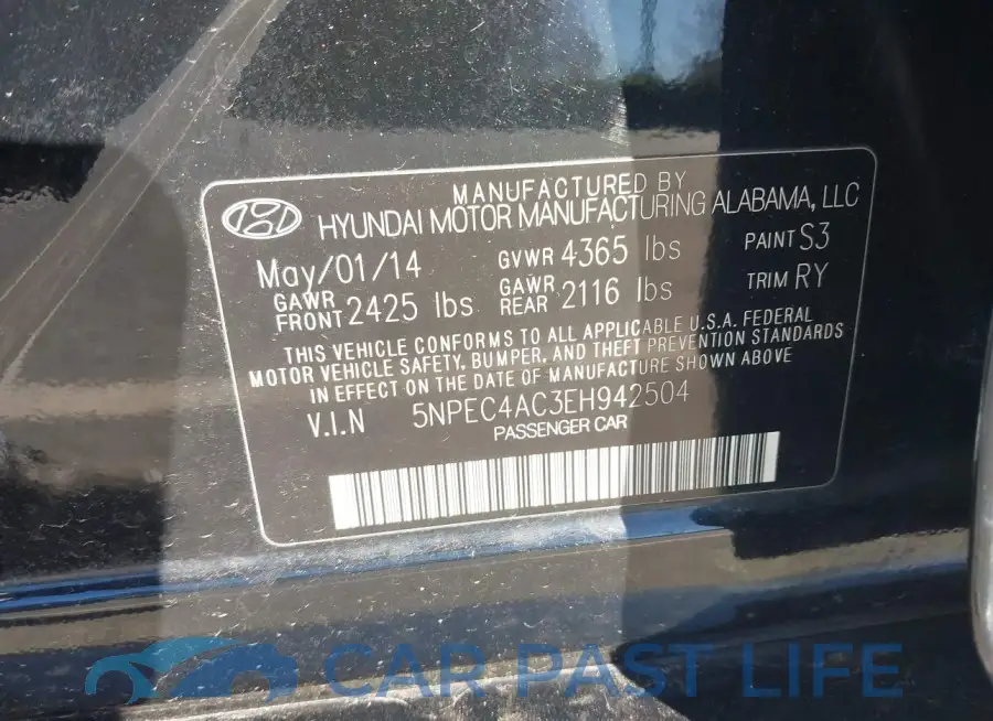 5NPEC4AC3EH942504# 9