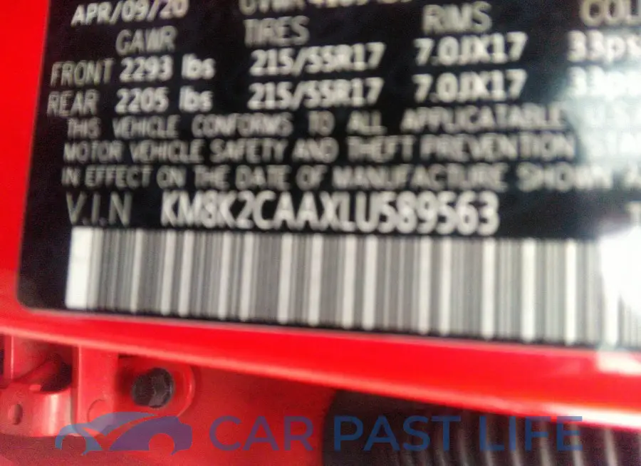 KM8K2CAAXLU589563# 9