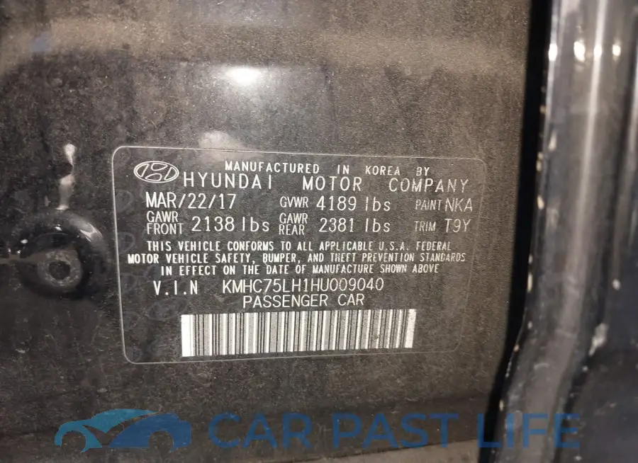 KMHC75LH1HU009040# 9